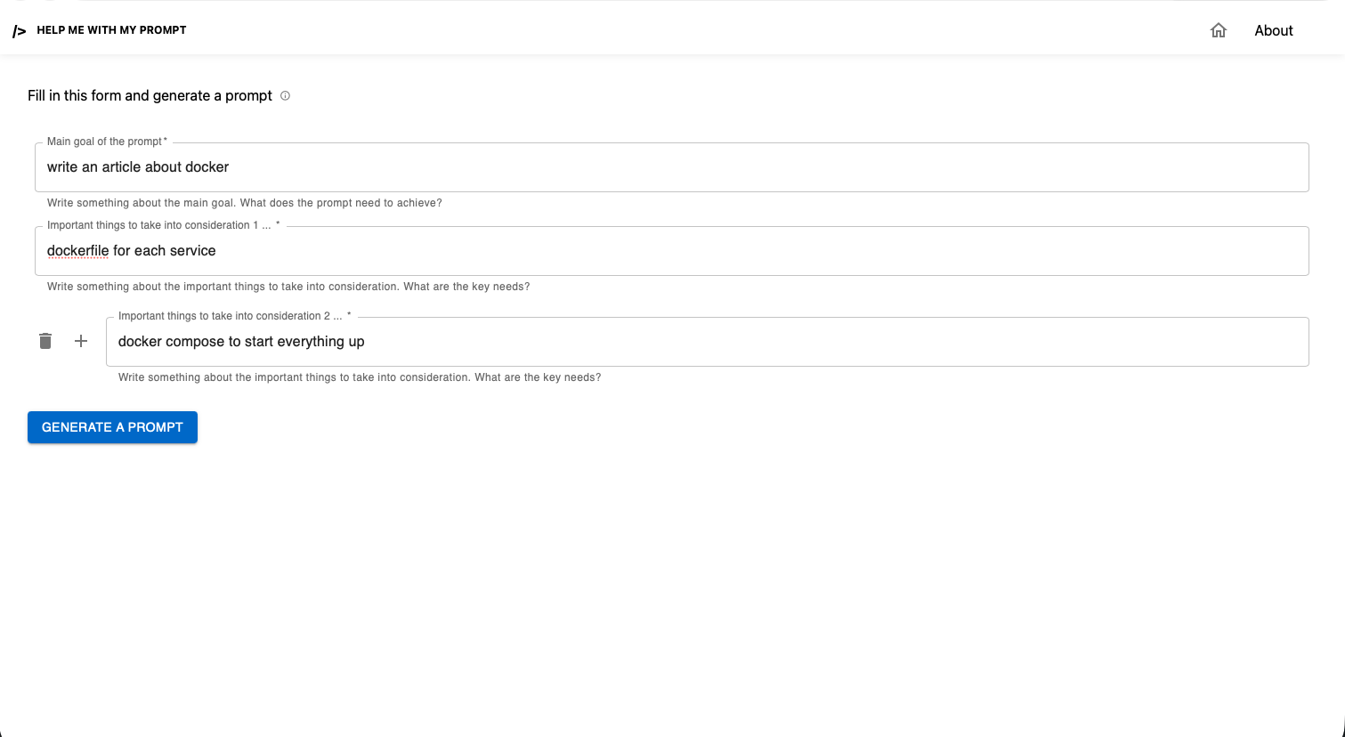 Help Me With My Prompt